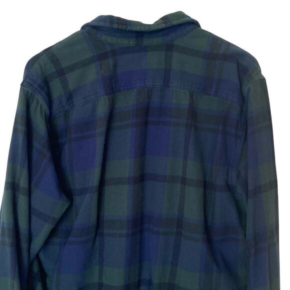 LEVI'S Men's Cotton Plaid Mid-weight Flannel Shirt in Navy/Green, Size X-Large - Picture 7 of 12